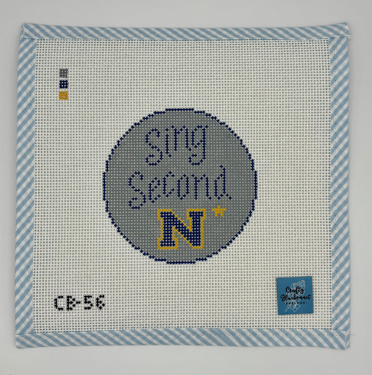 Sing Second Navy Ornament by Crafty Bluebonnet Designs - (13 Mesh) - EXCLUSIVE