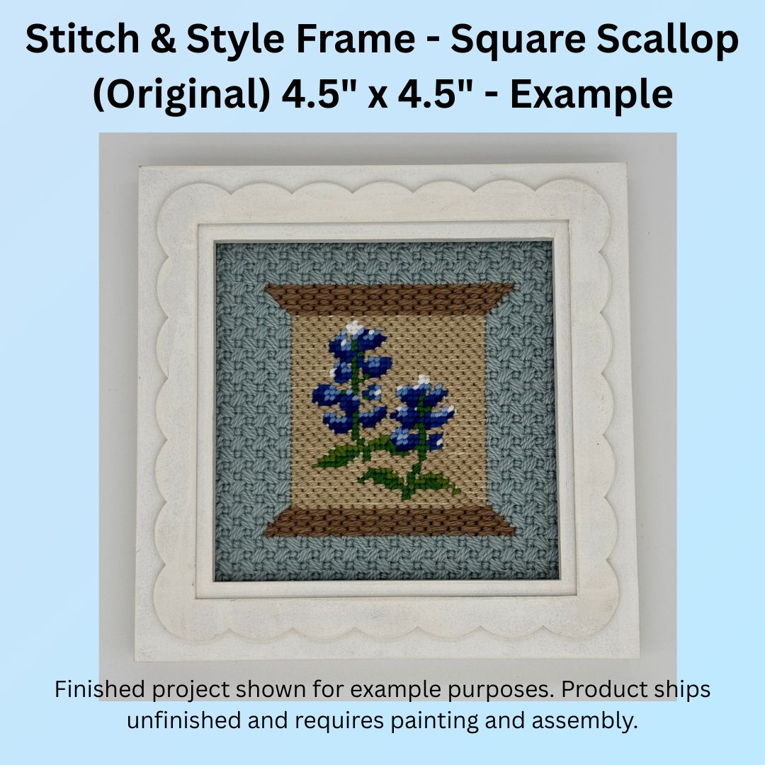 Stitch & Style Finishing Frames - Square Scallop (Original and Interchangeable Options)