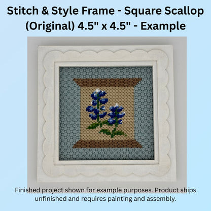 Stitch & Style Finishing Frames - Square Scallop (Original and Interchangeable Options)
