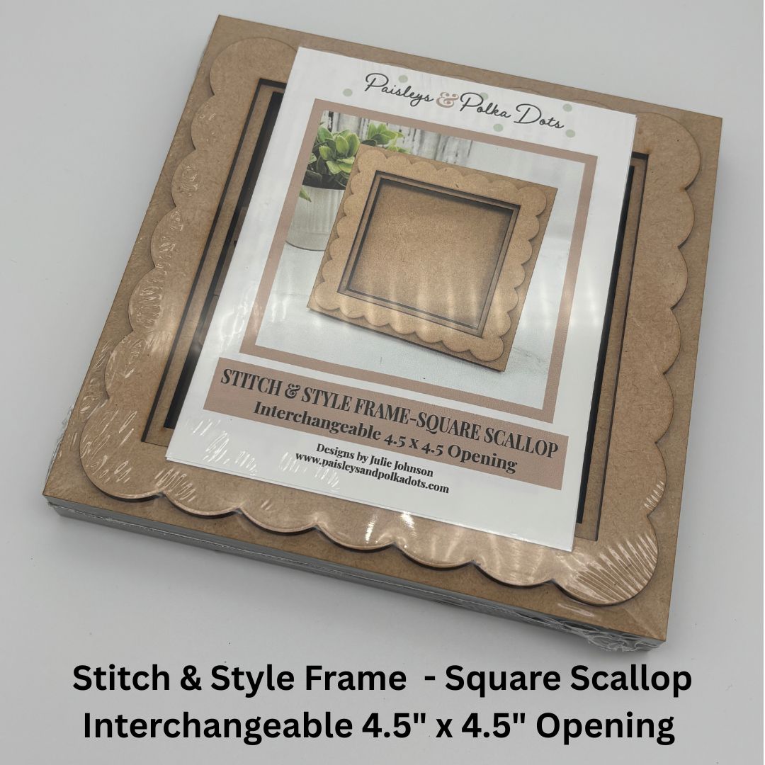 Stitch & Style Finishing Frames - Square Scallop (Original and Interchangeable Options)