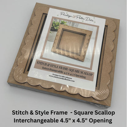 Stitch & Style Finishing Frames - Square Scallop (Original and Interchangeable Options)