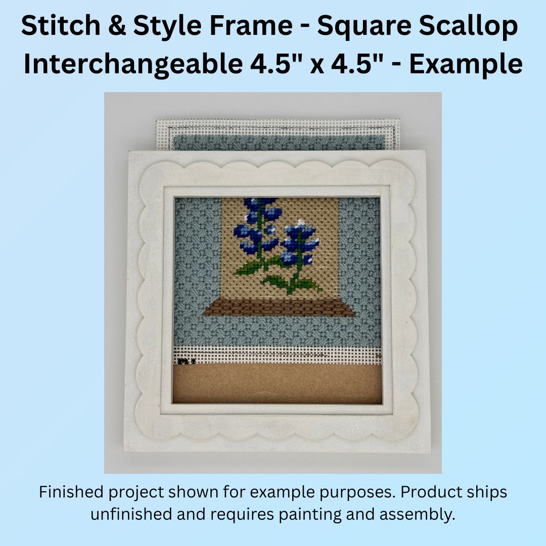 Stitch & Style Finishing Frames - Square Scallop (Original and Interchangeable Options)