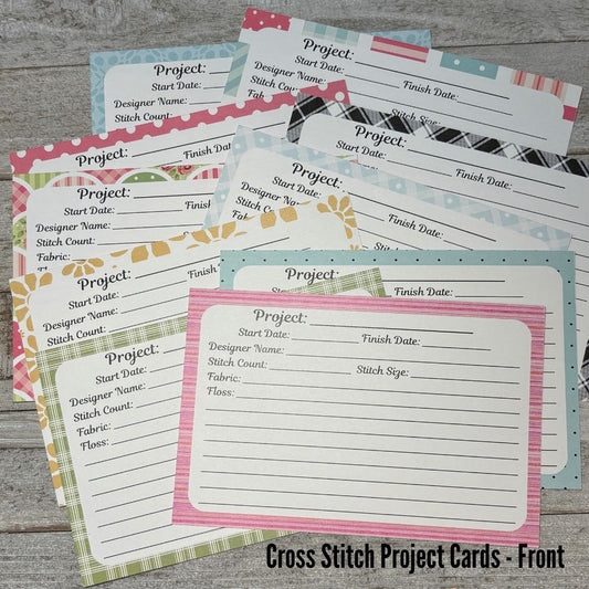 Cross Stitch Project Cards - (Set of 10) Double-Sided