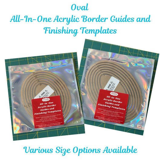 OVAL Stitch Align: Precision Templates - All In One Acrylic Border Guide and Finishing Templates for Cross Stitch and Needlepoint
