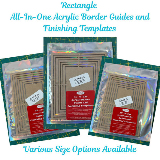 RECTANGLE Stitch Align: Precision Templates - All In One Acrylic Border Guide and Finishing Templates for Cross Stitch and Needlepoint