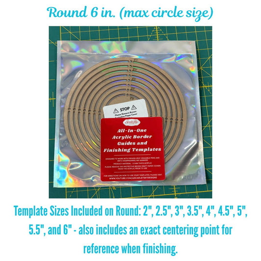 CIRCLE/ROUND Stitch Align: Precision Templates - All In One Acrylic Border Guide and Finishing Templates for Cross Stitch and Needlepoint