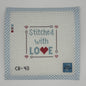 Stitched with Love by Crafty Bluebonnet Designs - Hand-Painted Needlepoint Canvas (13 Mesh)